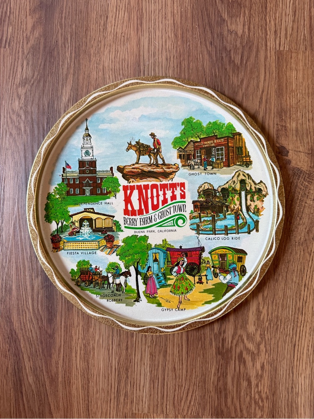 Vintage 1970’s Knotts Berry Farm Souvenir Tray
